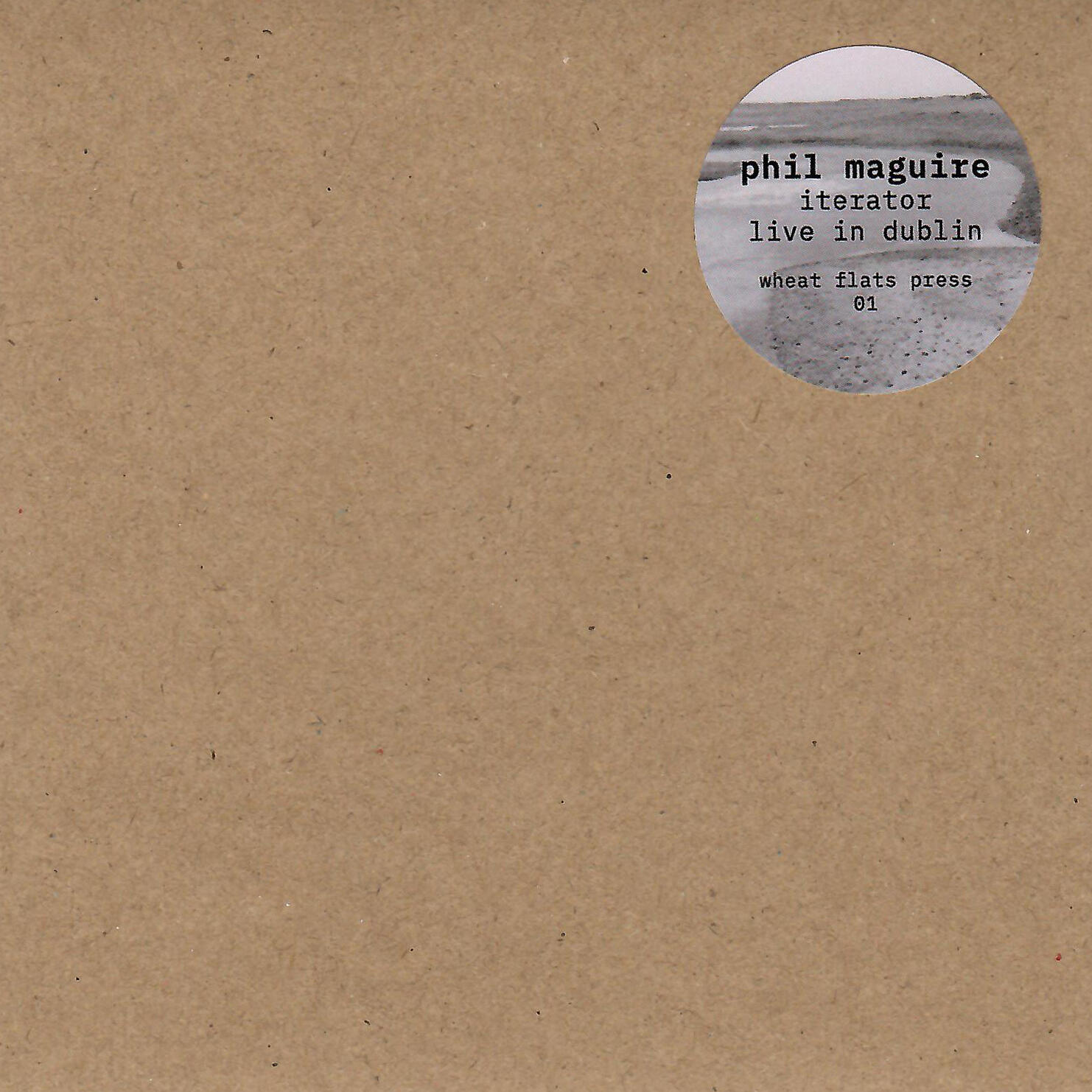 WF01 - Iterator No Things But Nameless Things